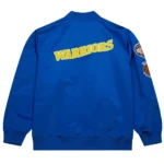 Golden State Warriors Vintage Logo Royal Lightweight Satin Jacket