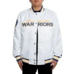 Golden State Warriors White Satin Jacket