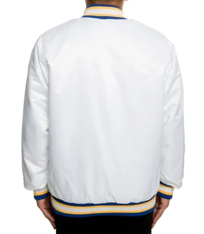 Golden State Warriors White Satin Jacket