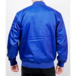 Golden State Warriors Wordmark Blue Satin Jacket