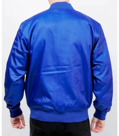 Golden State Warriors Wordmark Blue Satin Jacket