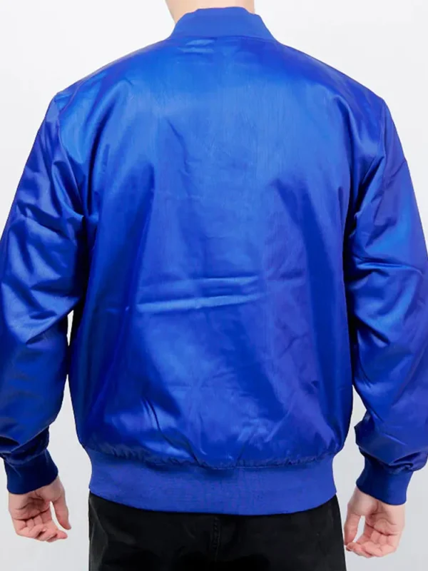 Golden State Warriors Wordmark Blue Satin Jacket