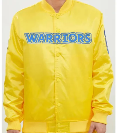 Golden State Warriors Wordmark Satin Jacket
