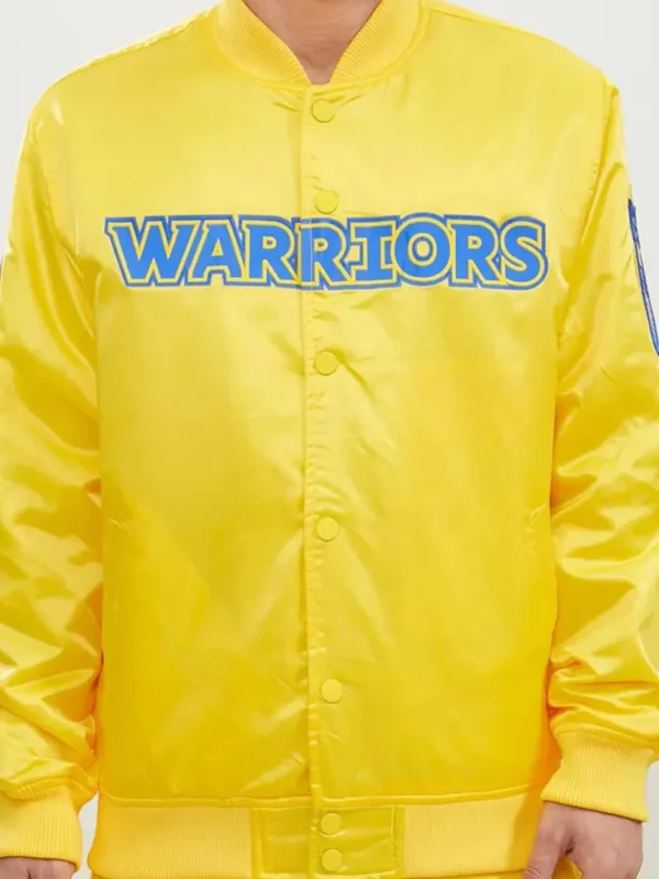Golden State Warriors Wordmark Satin Jacket