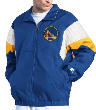 Golden State Warriors Yard Line Royal Full-Zip Jacket