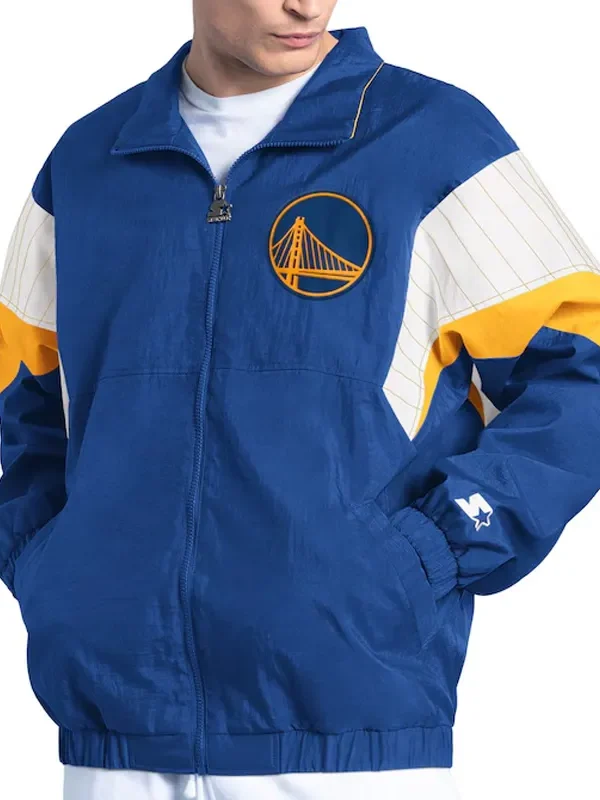 Golden State Warriors Yard Line Royal Full-Zip Jacket