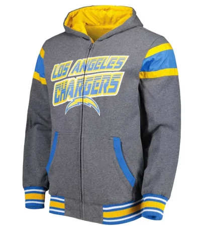 Gray Los Angeles Chargers Extreme Hoodie