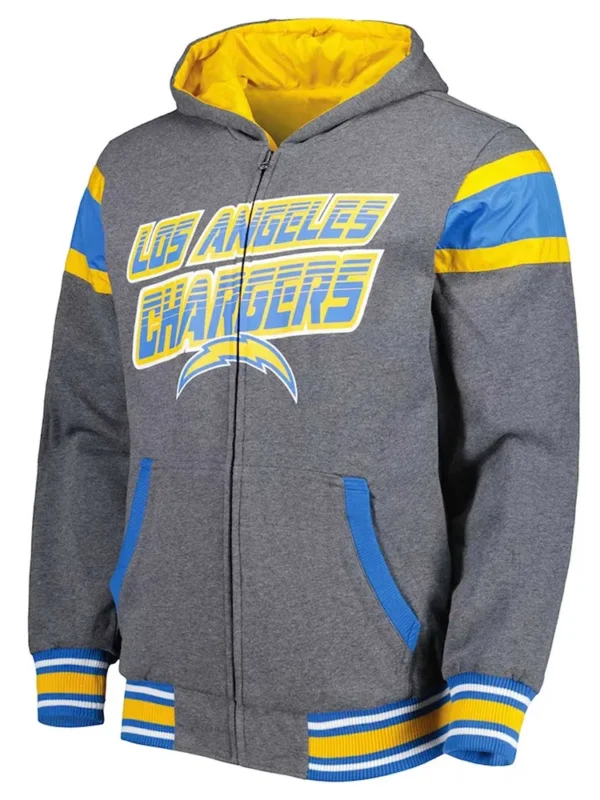 Gray Los Angeles Chargers Extreme Hoodie