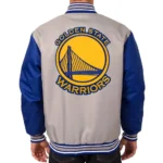 Gray-Royal Golden State Warriors Varsity Poly Twill Jacket
