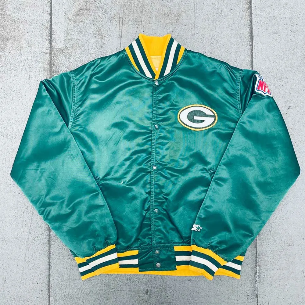Green Bay Packers 1980s Green Bomber Jacket Green Bay Packers 1980s Green Bomber Jacket