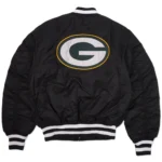 Green Bay Packers Black Bomber MA-1 Jacket