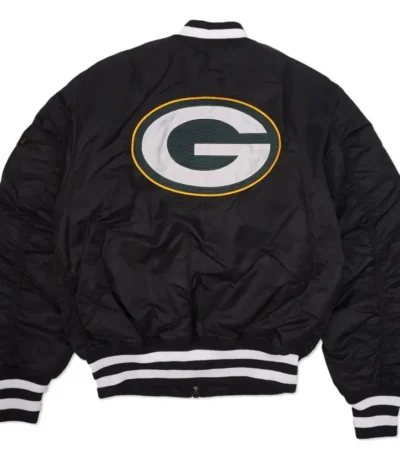 Green Bay Packers Black Bomber MA-1 Jacket