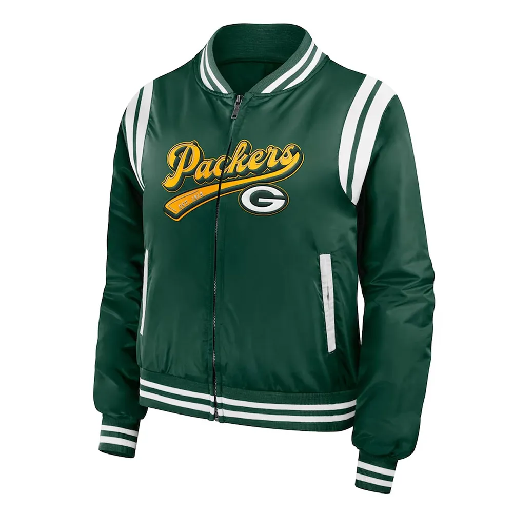 Green Bay Packers Bomber Full-Zip Jacket Green Bay Packers Bomber Full-Zip Jacket