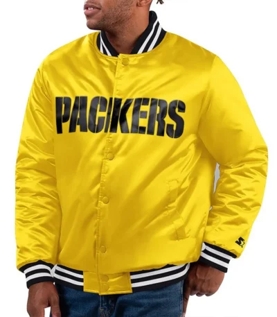 Green Bay Packers Bronx Fashion Gold Jacket