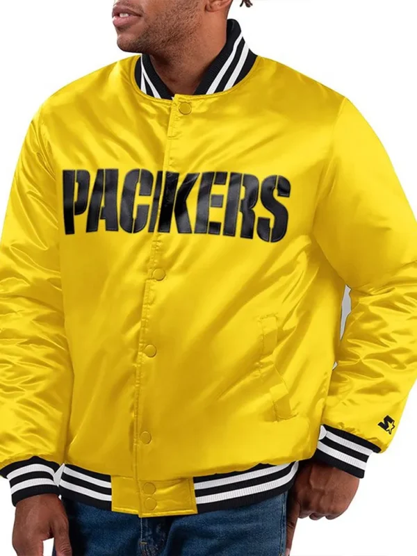 Green Bay Packers Bronx Fashion Gold Jacket