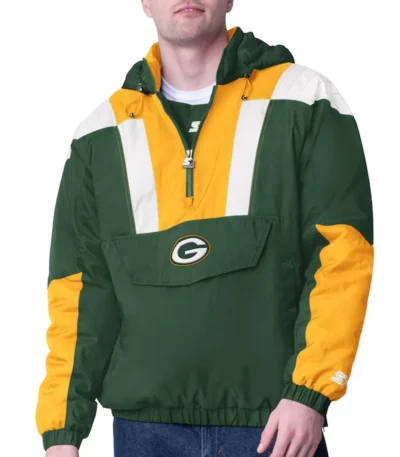 Green Bay Packers Charger Half-Zip Pullover Jacket