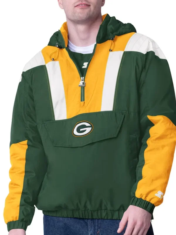Green Bay Packers Charger Half-Zip Pullover Jacket