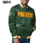 Green Bay Packers Closer Green-Gold Satin Jacket
