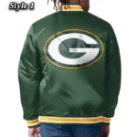 Green Bay Packers Closer Green-Gold Satin Jacket