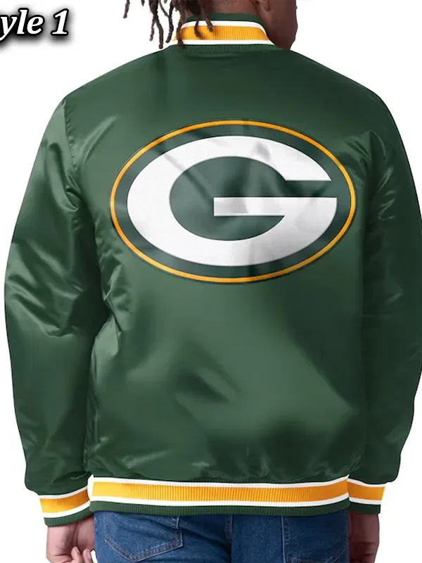 Green Bay Packers Closer Green-Gold Satin Jacket