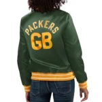Green Bay Packers Full Count Green Satin Jacket