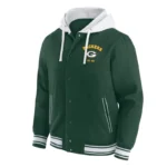 Green Bay Packers Green Cotton Hooded Jacket