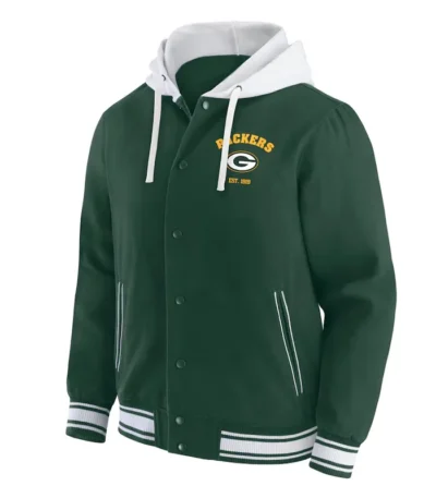 Green Bay Packers Green Cotton Hooded Jacket