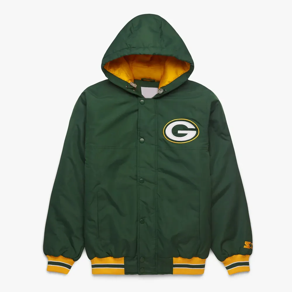 Green Bay Packers Green Hooded Jacket Green Bay Packers Green Hooded Jacket