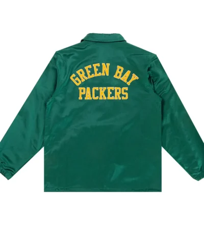 Green Bay Packers Green Satin Windbreaker