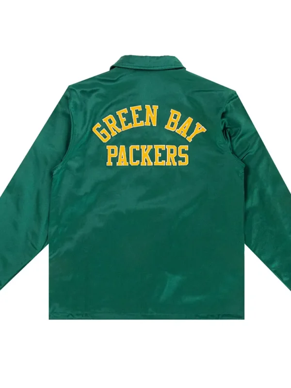 Green Bay Packers Green Satin Windbreaker