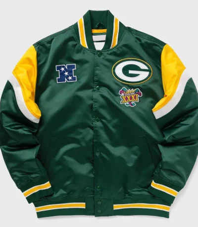 Green Bay Packers Heavyweight Green Satin Jacket