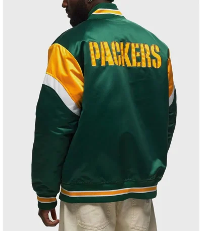 Green Bay Packers Heavyweight Green Satin Jacket