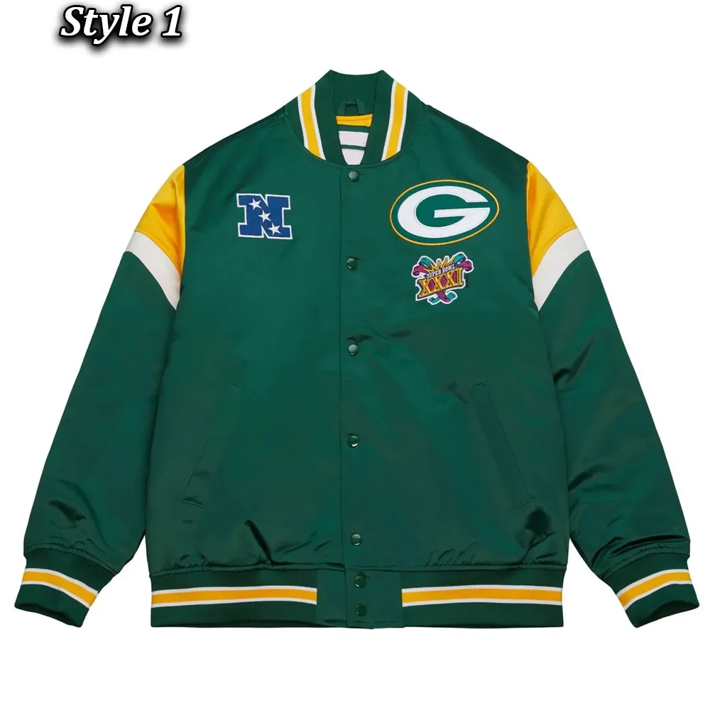 Green Bay Packers Heavyweight Satin Jacket Green Bay Packers Heavyweight Satin Jacket