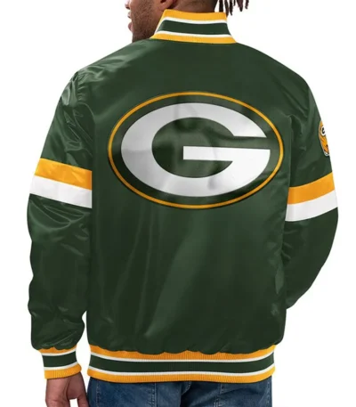 Green Bay Packers Home Game Green Satin Jacket