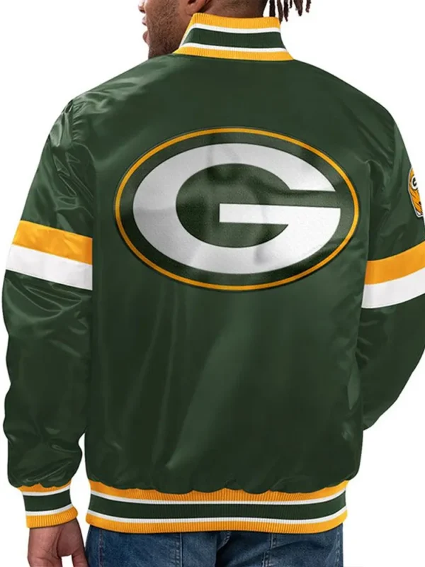 Green Bay Packers Home Game Green Satin Jacket