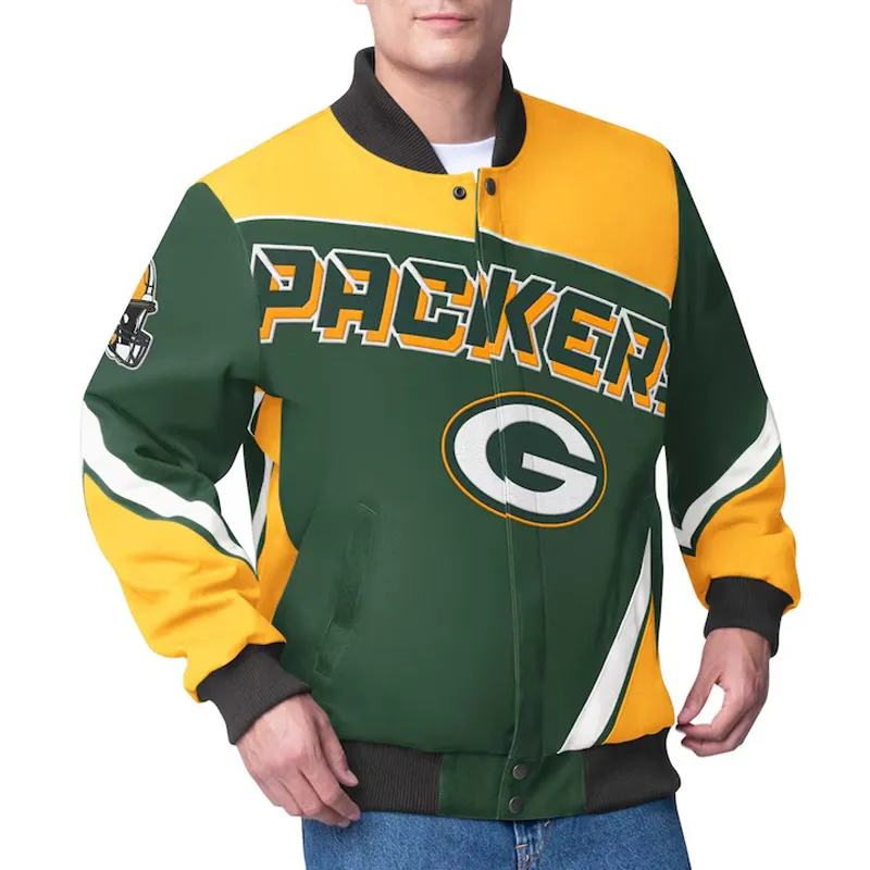 Green Bay Packers Maximum Racing Green Jacket Green Bay Packers Maximum Racing Green Jacket