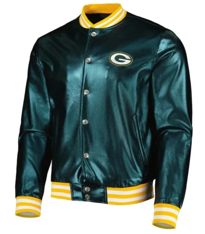 Green Bay Packers Metallic Green Jacket