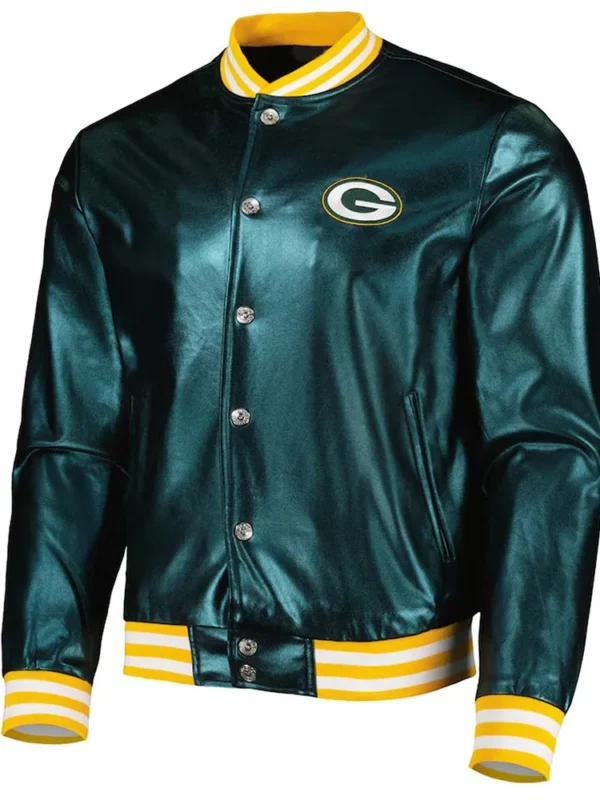 Green Bay Packers Metallic Green Jacket