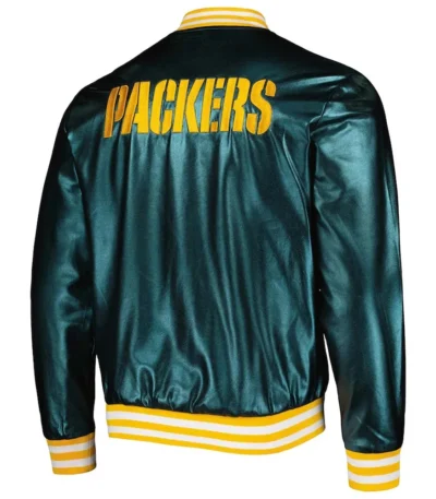 Green Bay Packers Metallic Green Jacket
