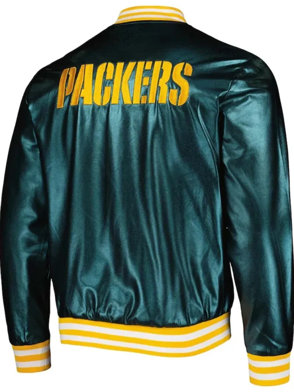 Green Bay Packers Metallic Green Jacket