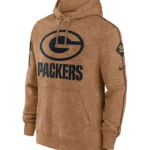 Green Bay Packers Nike Brown Pullover Hoodie