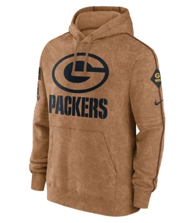 Green Bay Packers Nike Brown Pullover Hoodie