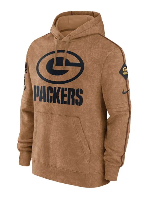 Green Bay Packers Nike Brown Pullover Hoodie