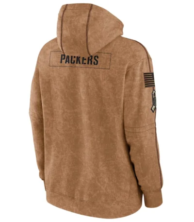 Green Bay Packers Nike Brown Pullover Hoodie