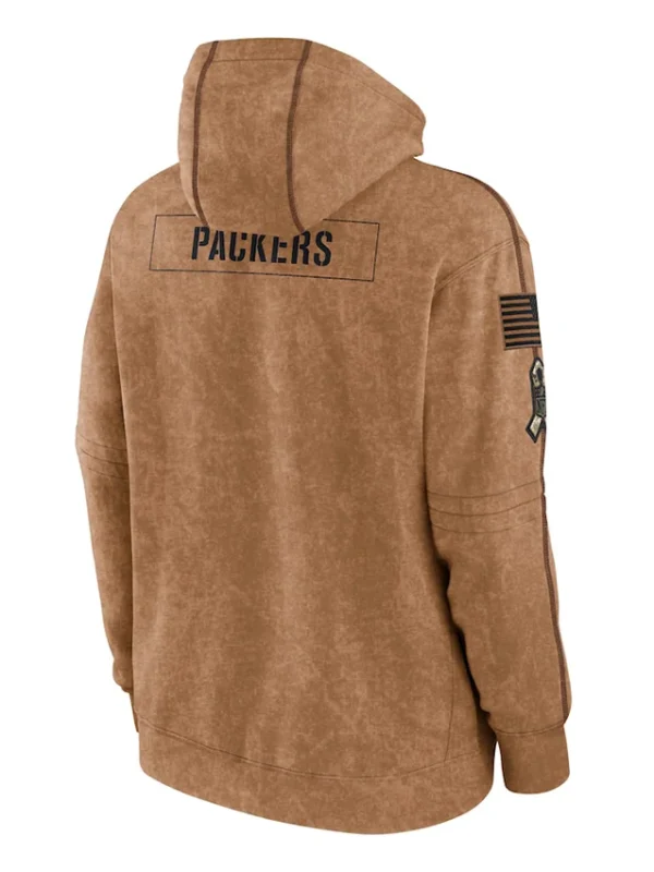 Green Bay Packers Nike Brown Pullover Hoodie