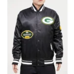 Green Bay Packers Old English Classic Rib Satin Jacket