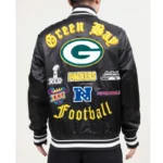 Green Bay Packers Old English Classic Rib Satin Jacket