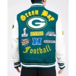 Green Bay Packers Old English Classic Rib Varsity Jacket