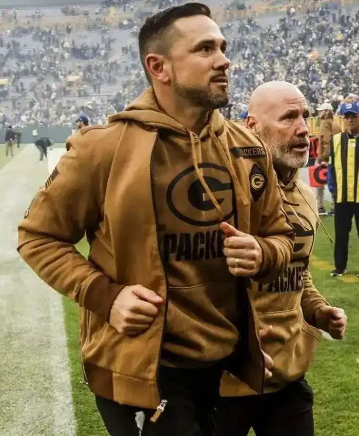 Green Bay Packers Salute To Service Men’s Brown Jacket Green Bay Packers Salute To Service Men’s Brown Jacket