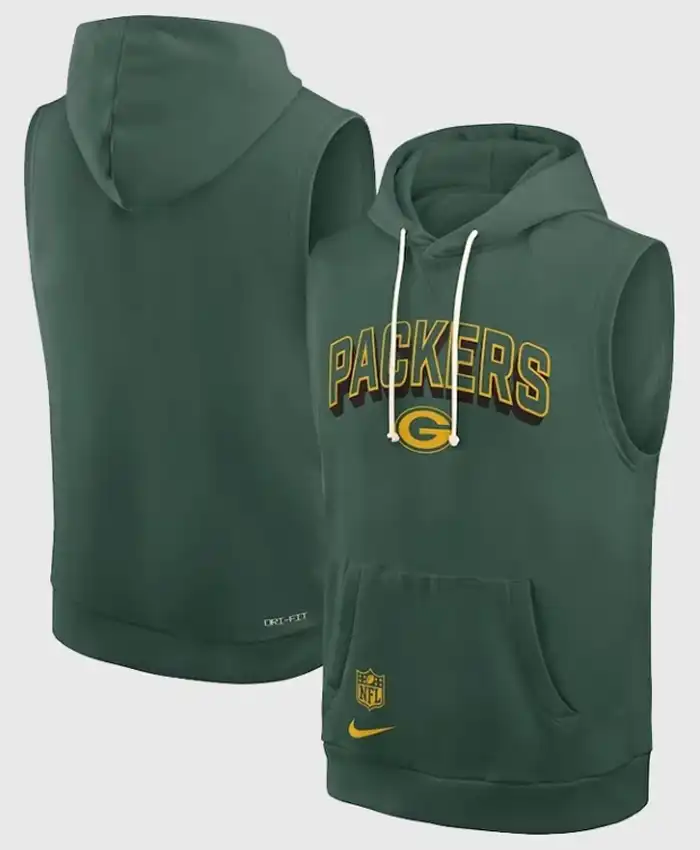 Green Bay Packers Sleeveless Hoodie Green Bay Packers Sleeveless Hoodie